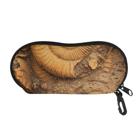 Ammonite Shell Fossil Print Glasses Case