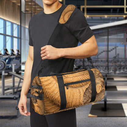 Ammonite Shell Fossil Print Gym Bag