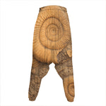 Ammonite Shell Fossil Print Hammer Pants