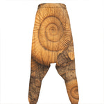 Ammonite Shell Fossil Print Hammer Pants