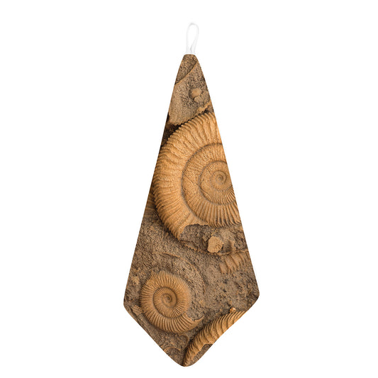Ammonite Shell Fossil Print Hand Towel