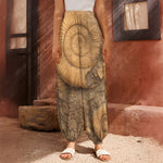 Ammonite Shell Fossil Print Harem Pants