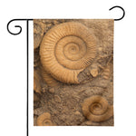 Ammonite Shell Fossil Print House Flag