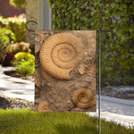 Ammonite Shell Fossil Print House Flag