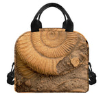 Ammonite Shell Fossil Print Insulated Lunch Bag