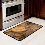 Ammonite Shell Fossil Print Kitchen Mat
