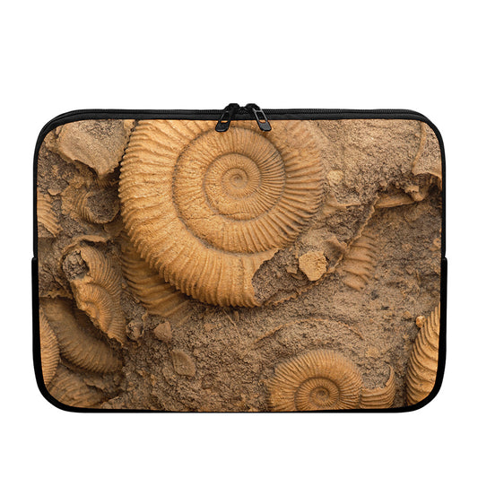 Ammonite Shell Fossil Print Laptop Sleeve