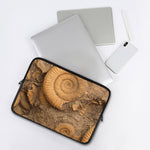 Ammonite Shell Fossil Print Laptop Sleeve
