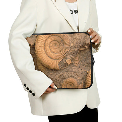 Ammonite Shell Fossil Print Laptop Sleeve
