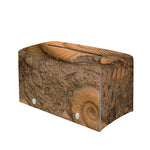 Ammonite Shell Fossil Print Leather Tissue Box Cover