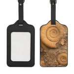 Ammonite Shell Fossil Print Luggage Tag