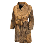 Ammonite Shell Fossil Print Men's Bathrobe