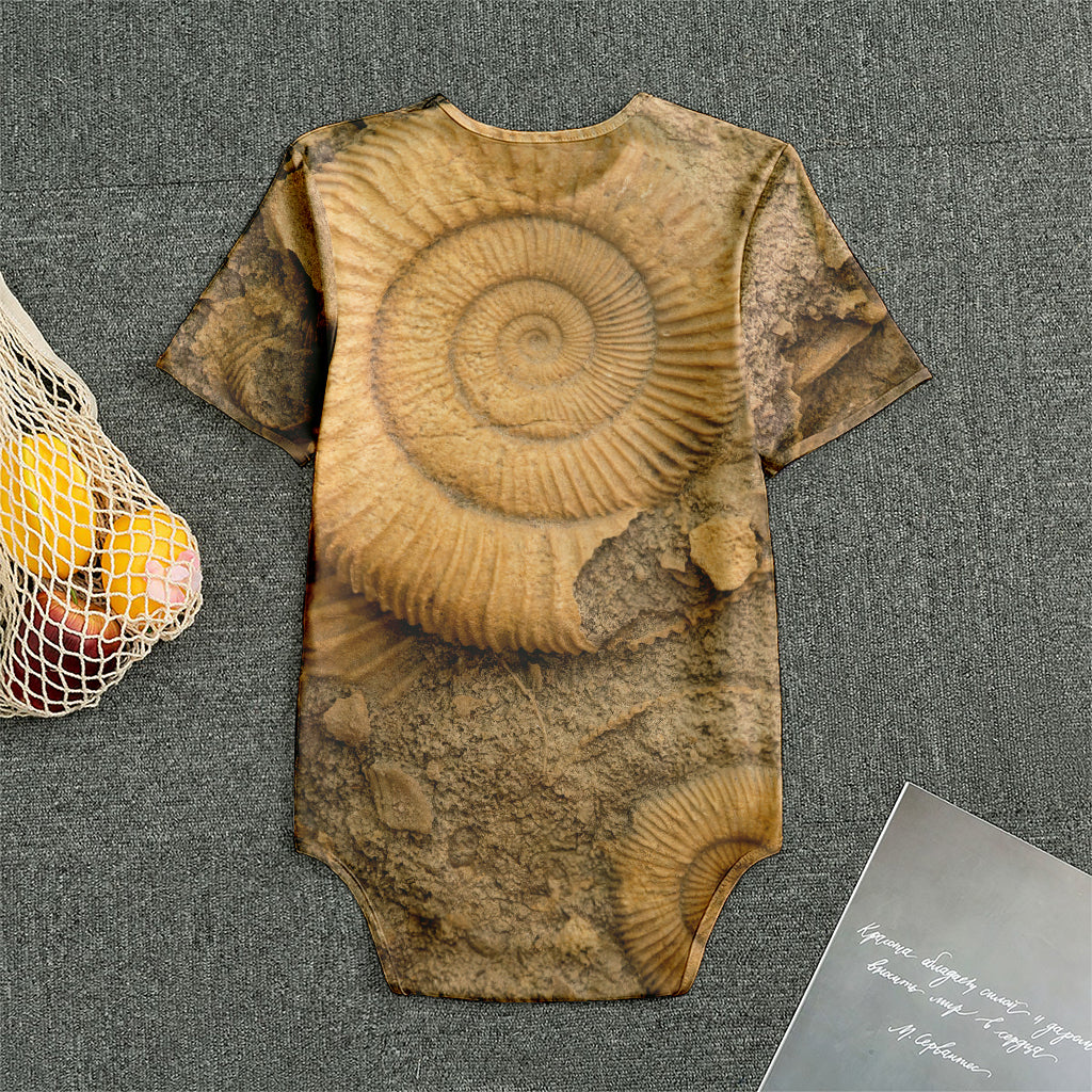 Ammonite Shell Fossil Print Men's Bodysuit