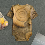 Ammonite Shell Fossil Print Men's Bodysuit