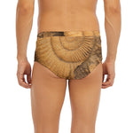 Ammonite Shell Fossil Print Men's Briefs