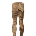 Ammonite Shell Fossil Print Men's leggings