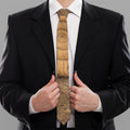 Ammonite Shell Fossil Print Necktie