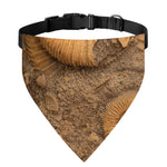 Ammonite Shell Fossil Print Over The Collar Dog Bandana