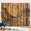 Ammonite Shell Fossil Print Pencil Pleat Curtains