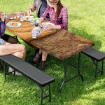 Ammonite Shell Fossil Print Picnic Table Cover