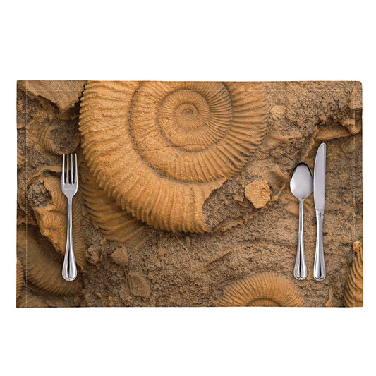 Ammonite Shell Fossil Print Placemat