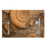 Ammonite Shell Fossil Print Placemat