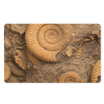 Ammonite Shell Fossil Print Polyester Doormat