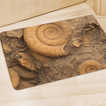 Ammonite Shell Fossil Print Polyester Doormat
