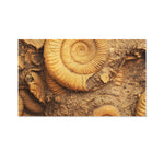 Ammonite Shell Fossil Print Polyester Flag