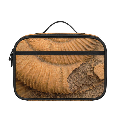 Ammonite Shell Fossil Print Portable Lunch Bag