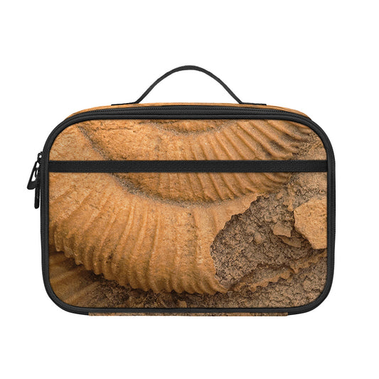 Ammonite Shell Fossil Print Portable Lunch Bag