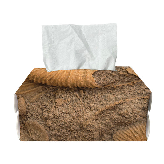 Ammonite Shell Fossil Print Rectangle Tissue Box Cover