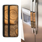 Ammonite Shell Fossil Print Refrigerator Handle Covers