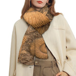 Ammonite Shell Fossil Print Scarf