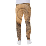 Ammonite Shell Fossil Print Scuba Joggers