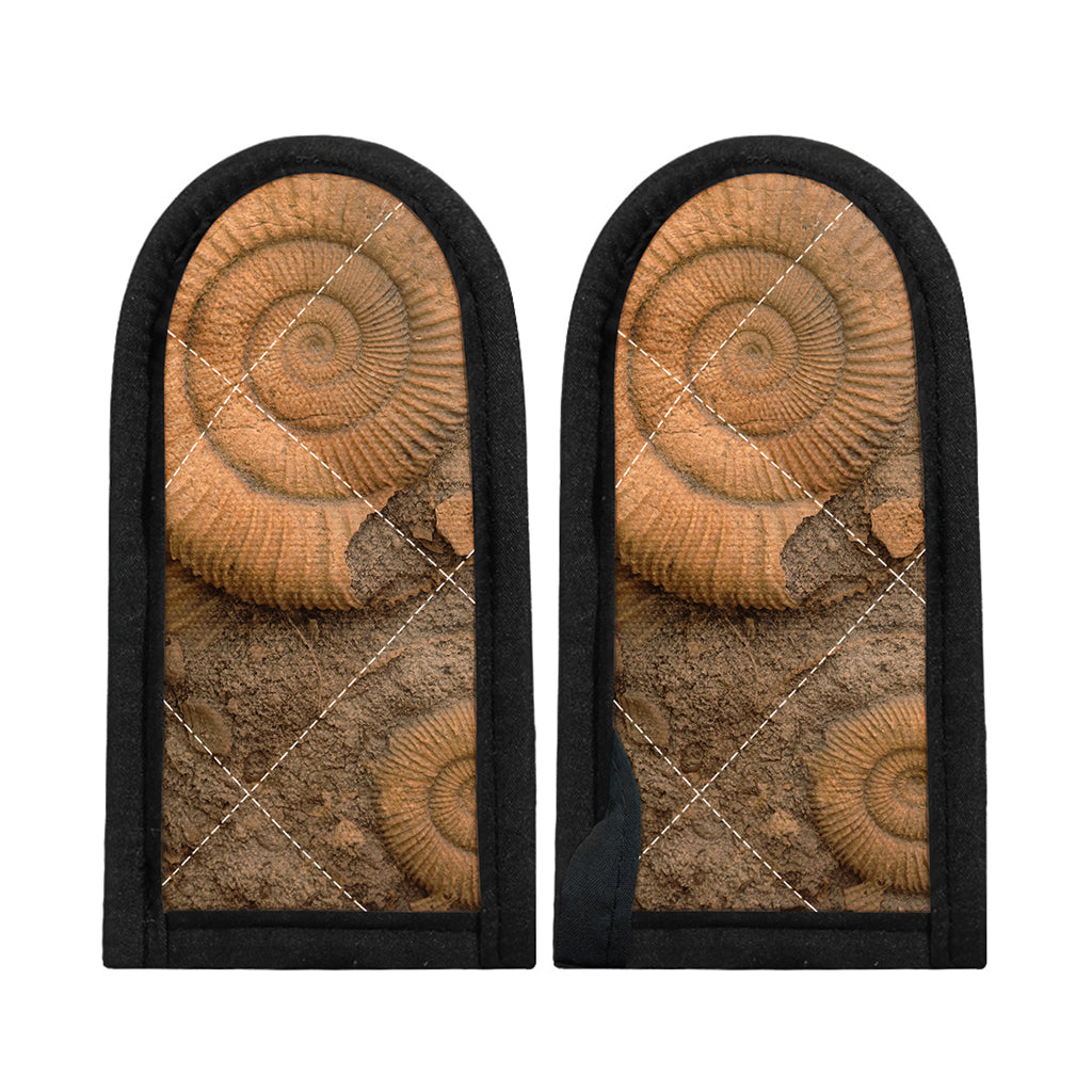 Ammonite Shell Fossil Print Skillet Handle Cover