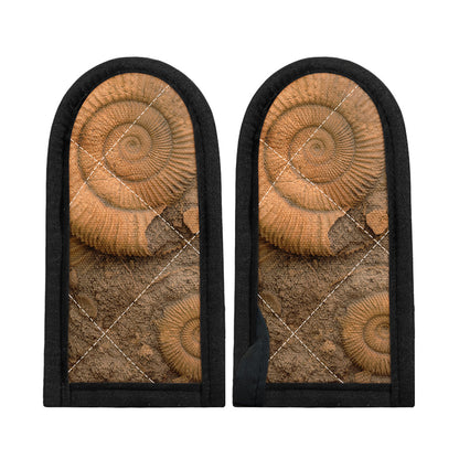 Ammonite Shell Fossil Print Skillet Handle Cover