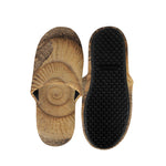 Ammonite Shell Fossil Print Slippers