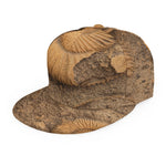 Ammonite Shell Fossil Print Snapback Cap