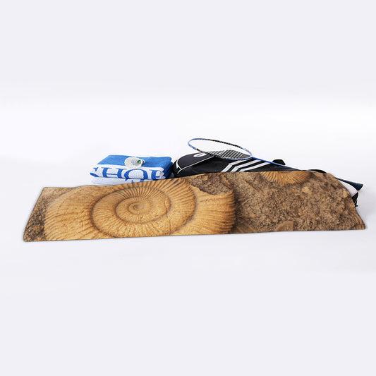 Ammonite Shell Fossil Print Sports Towel