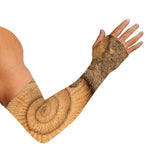 Ammonite Shell Fossil Print Sun Protection Arm Sleeves