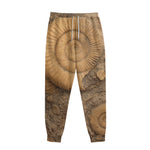 Ammonite Shell Fossil Print Sweatpants