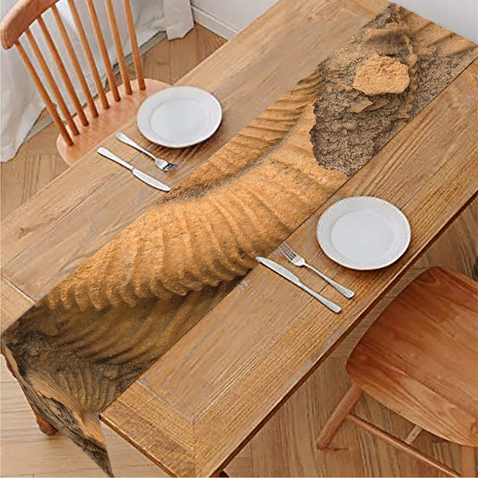 Ammonite Shell Fossil Print Table Runner