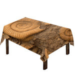 Ammonite Shell Fossil Print Tablecloth