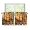 Ammonite Shell Fossil Print Tier Curtains