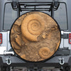 Ammonite Shell Fossil Print Tire Cover