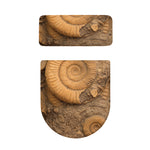 Ammonite Shell Fossil Print Toilet Lid And Tank Cover Set