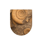 Ammonite Shell Fossil Print Toilet Lid Cover