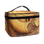 Ammonite Shell Fossil Print Travel Makeup Bag