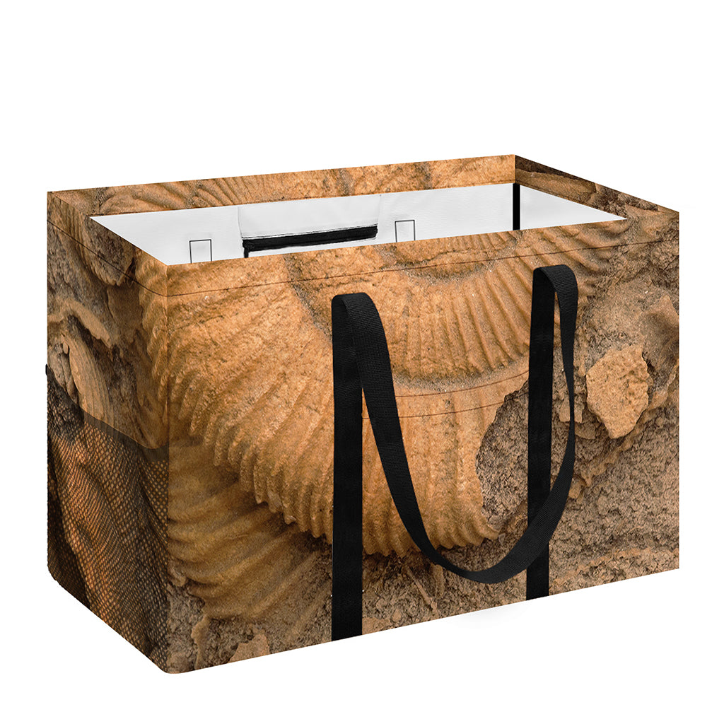 Ammonite Shell Fossil Print Utility Tote Bag